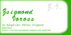 zsigmond voross business card
