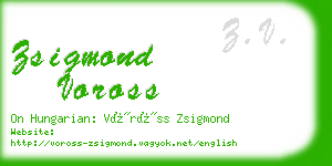 zsigmond voross business card